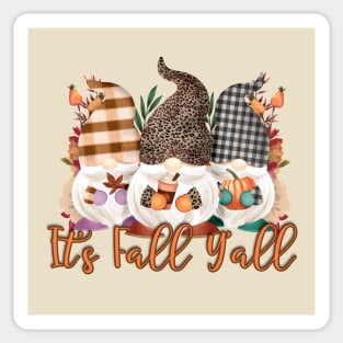 Fall Plaid Gnomes Sticker